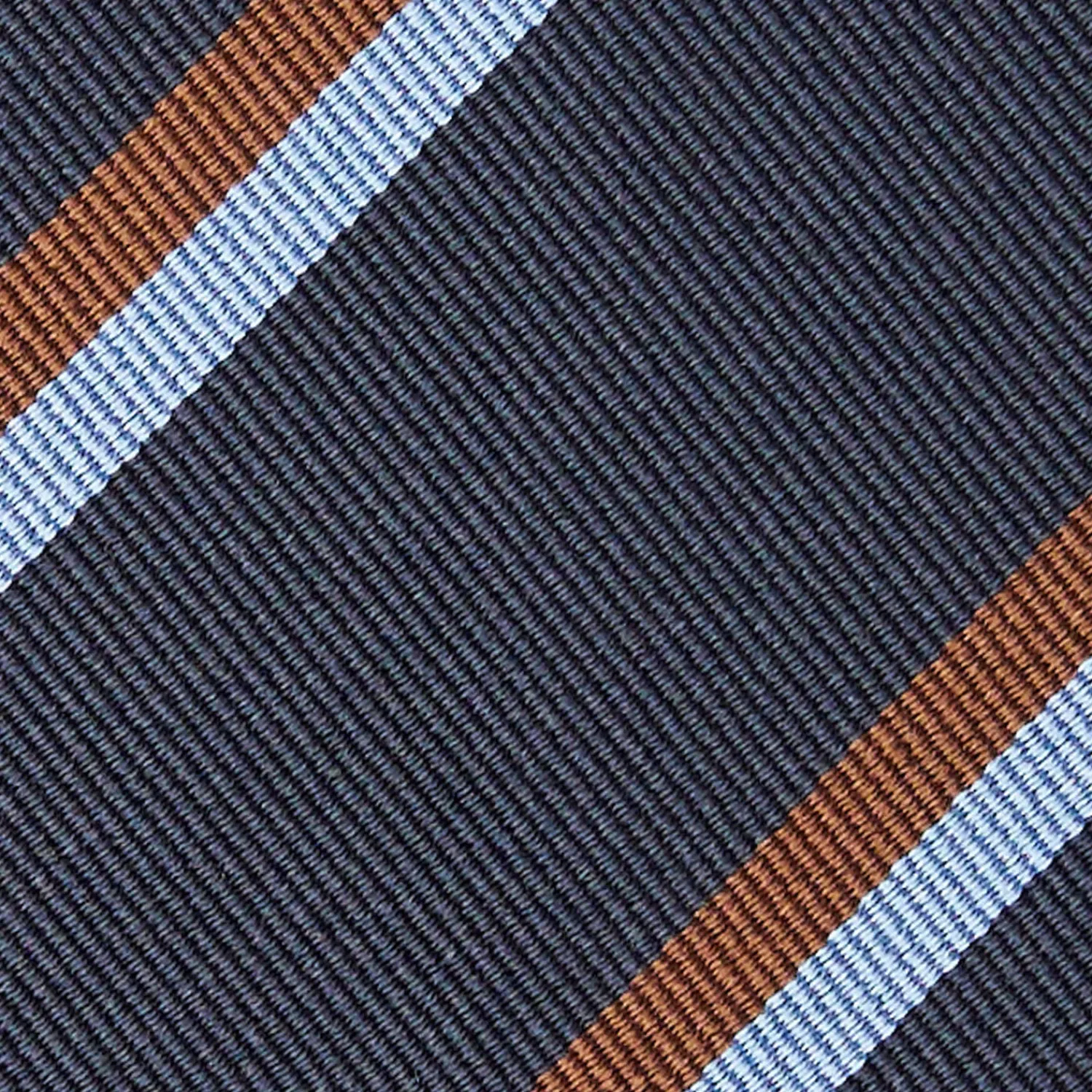E.Marinella CRAVATTE|Cravatte Regimental E Rigate|CRAVATTA REGIMENTAL IN SETA BLU SCURO Righe marroni e azzurre