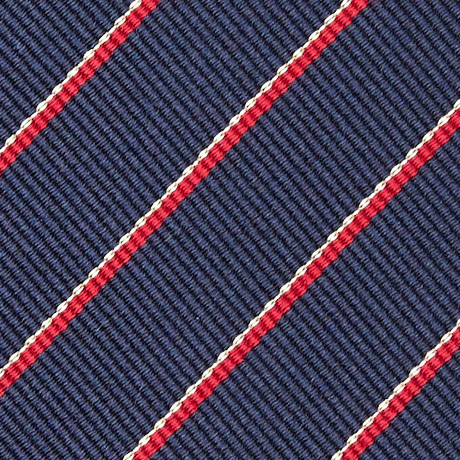 E.Marinella CRAVATTE|Cravatte Regimental E Rigate|CRAVATTA REGIMENTAL IN SETA BLU SCURO Righe rosse