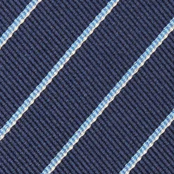 E.Marinella CRAVATTE|Cravatte Regimental E Rigate|CRAVATTA RIGATA IN SETA BLU SCURO Righe azzurre