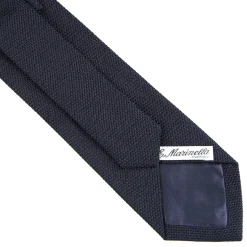 E.Marinella CRAVATTE|Cravatte In Garza E Tricot|CRAVATTA SARTORIALE BLU SCURO In garza di seta