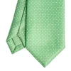 E.Marinella CRAVATTE|Cravatte Pois|CRAVATTA SARTORIALE CLASSICA IN SETA VERDE Pois