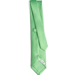 E.Marinella CRAVATTE|Cravatte Pois|CRAVATTA SARTORIALE CLASSICA IN SETA VERDE Pois