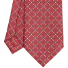 E.Marinella CRAVATTE|Cravatte In Seta Stampata|CRAVATTA SARTORIALE CLASSICA IN SETA BORDEAUX Microfantasia fiore