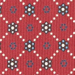 E.Marinella CRAVATTE|Cravatte In Seta Stampata|CRAVATTA SARTORIALE CLASSICA IN SETA BORDEAUX Microfantasia fiore