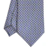 E.Marinella CRAVATTE|CRAVATTA SARTORIALE CLASSICA IN SETA BLU SCURO Microfantasia m geometrica