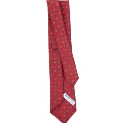 E.Marinella CRAVATTE|Cravatte In Seta Stampata|CRAVATTA SARTORIALE CLASSICA IN SETA BORDEAUX x fitp