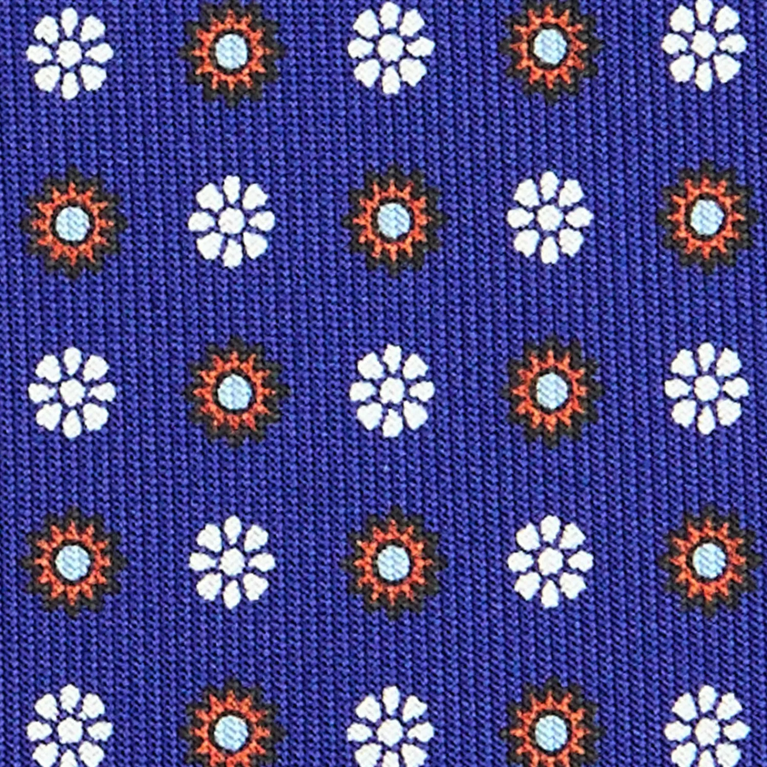 E.Marinella CRAVATTE|Cravatte In Seta Stampata|CRAVATTA SARTORIALE CLASSICA IN SETA BLUETTE Microfantasia fiore