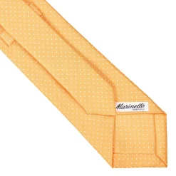 E.Marinella CRAVATTE|Cravatte In Seta Stampata|CRAVATTA SARTORIALE CLASSICA IN SETA GIALLA Pois