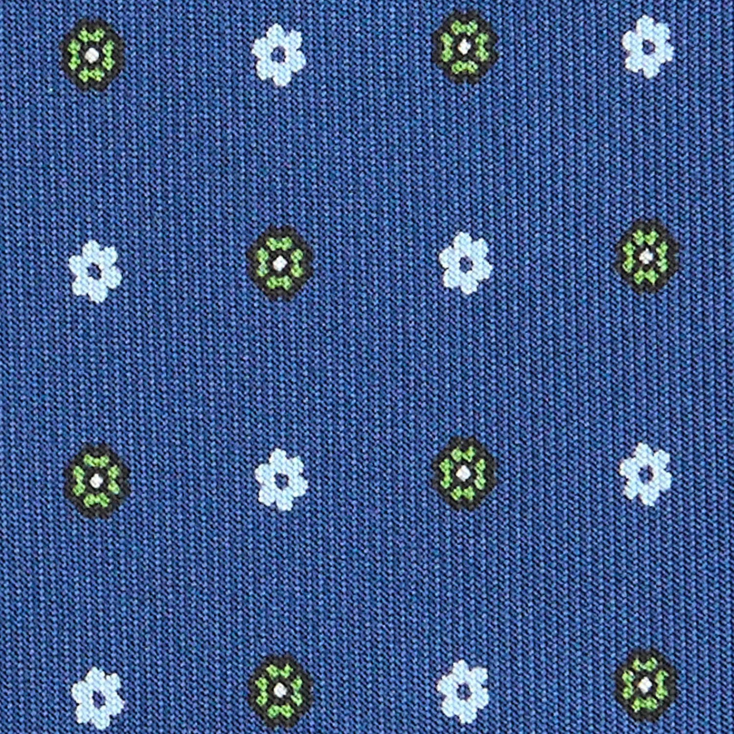 E.Marinella CRAVATTE|Cravatte In Seta Stampata|CRAVATTA SARTORIALE CLASSICA IN SETA BLU Microfantasia fiore