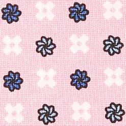 E.Marinella CRAVATTE|Cravatte In Seta Stampata|CRAVATTA SARTORIALE CLASSICA IN SETA ROSA Microfantasia fiore