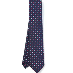 E.Marinella CRAVATTE|Cravatte In Seta Stampata|CRAVATTA SARTORIALE CLASSICA IN SETA BLU SCURO Collezione san valentino