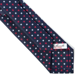 E.Marinella CRAVATTE|Cravatte In Seta Stampata|CRAVATTA SARTORIALE CLASSICA IN SETA BLU SCURO Collezione san valentino