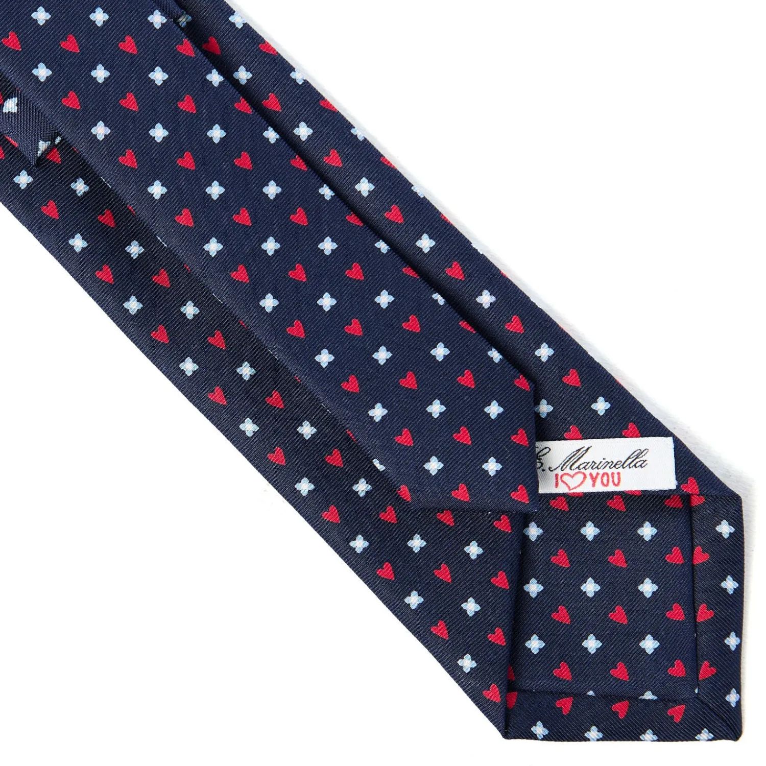 E.Marinella CRAVATTE|Cravatte In Seta Stampata|CRAVATTA SARTORIALE CLASSICA IN SETA BLU SCURO Collezione san valentino
