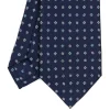 E.Marinella CRAVATTE|Cravatte In Seta Stampata|CRAVATTA SARTORIALE CLASSICA IN SETA BLU SCURO Microfantasia fiore