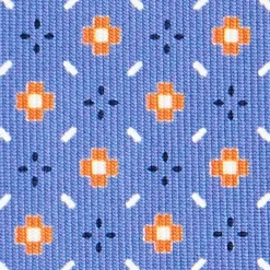 E.Marinella CRAVATTE|Cravatte In Seta Stampata|CRAVATTA SARTORIALE CLASSICA IN SETA AZZURRO POLVERE Microfantasia fiore