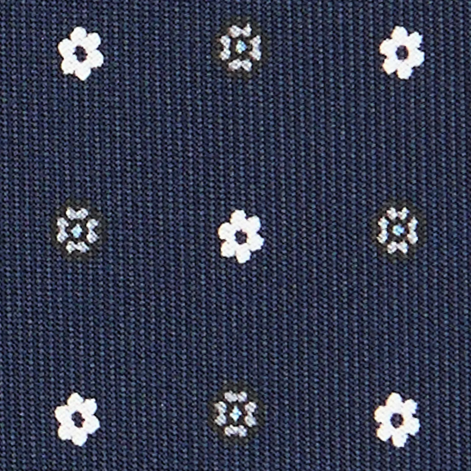 E.Marinella CRAVATTE|Cravatte In Seta Stampata|CRAVATTA SARTORIALE CLASSICA IN SETA BLU SCURO Microfantasia fiore