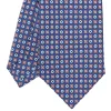 E.Marinella CRAVATTE|Cravatte In Seta Stampata|CRAVATTA SARTORIALE CLASSICA IN SETA BLU Microfantasia fiore