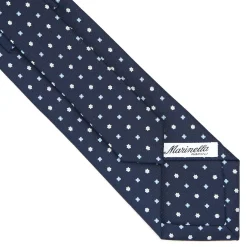 E.Marinella CRAVATTE|Cravatte In Seta Stampata|CRAVATTA SARTORIALE CLASSICA IN SETA BLU SCURO Microfantasia fiore