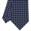 E.Marinella CRAVATTE|Cravatte In Seta Stampata|CRAVATTA SARTORIALE CLASSICA IN SETA BLU SCURO Microfantasia fiore