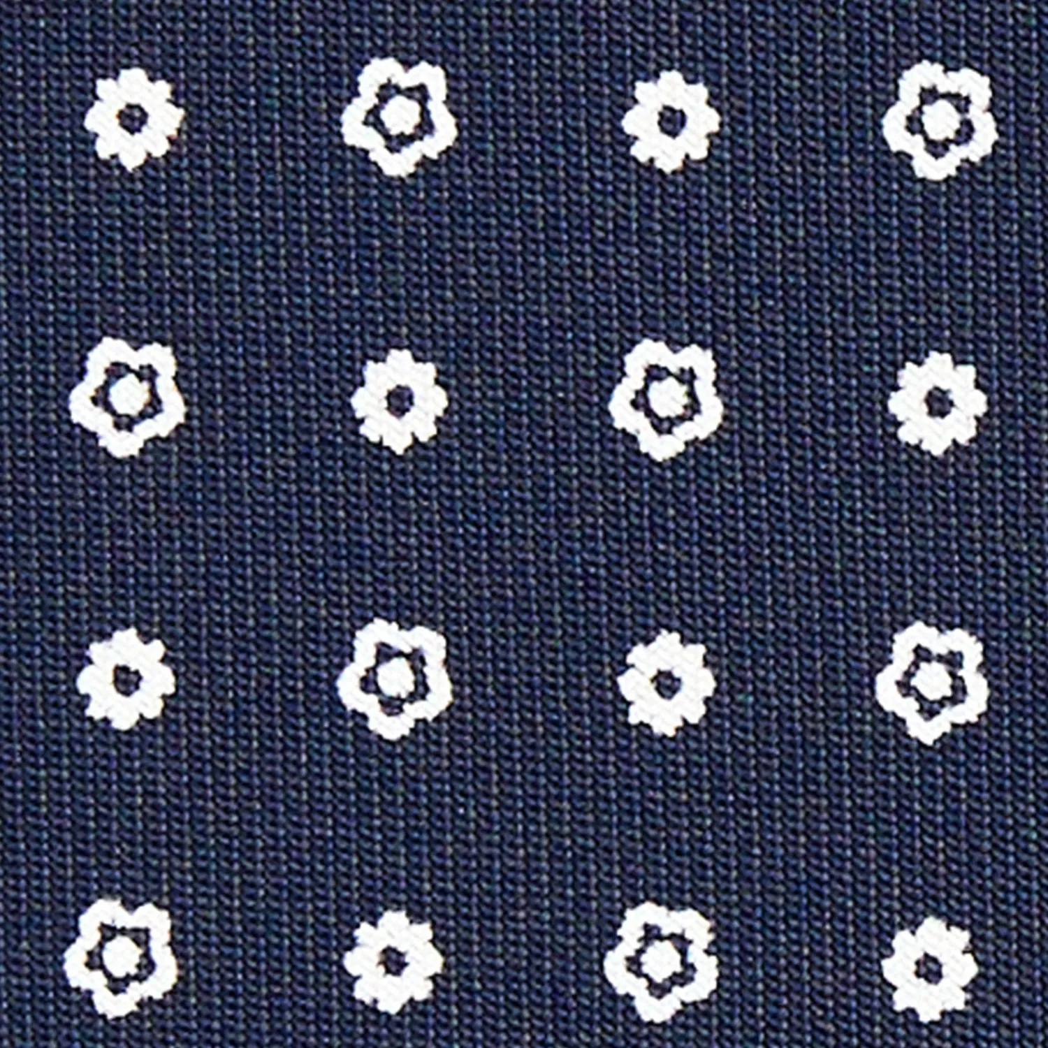 E.Marinella CRAVATTE|Cravatte In Seta Stampata|CRAVATTA SARTORIALE CLASSICA IN SETA BLU SCURO Microfantasia fiore