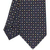 E.Marinella CRAVATTE|Cravatte In Seta Stampata|CRAVATTA SARTORIALE CLASSICA IN SETA BLU SCURO Microfantasia fiore