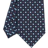 E.Marinella CRAVATTE|Cravatte In Seta Stampata|CRAVATTA SARTORIALE CLASSICA IN SETA BLU SCURO Microfantasia fiore