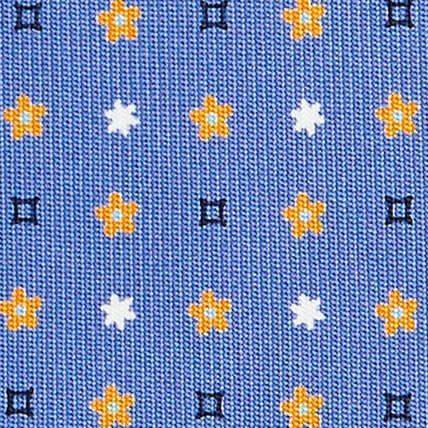 E.Marinella CRAVATTE|Cravatte In Seta Stampata|CRAVATTA SARTORIALE CLASSICA IN SETA AZZURRO POLVERE Microfantasia fiore