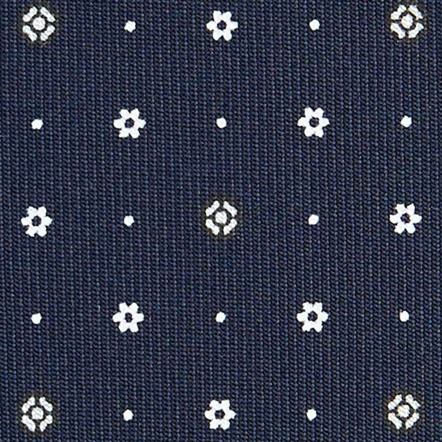 E.Marinella CRAVATTE|Cravatte In Seta Stampata|CRAVATTA SARTORIALE CLASSICA IN SETA BLU SCURO Microfantasia fiore