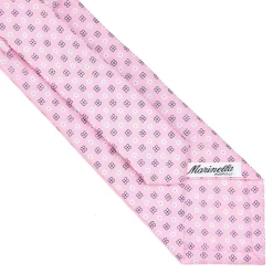 E.Marinella CRAVATTE|Cravatte In Seta Stampata|CRAVATTA SARTORIALE CLASSICA IN SETA ROSA Microfantasia fiore