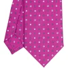E.Marinella CRAVATTE|Cravatte In Seta Stampata|CRAVATTA SARTORIALE CLASSICA IN SETA FUCSIA Microfantasia fiore