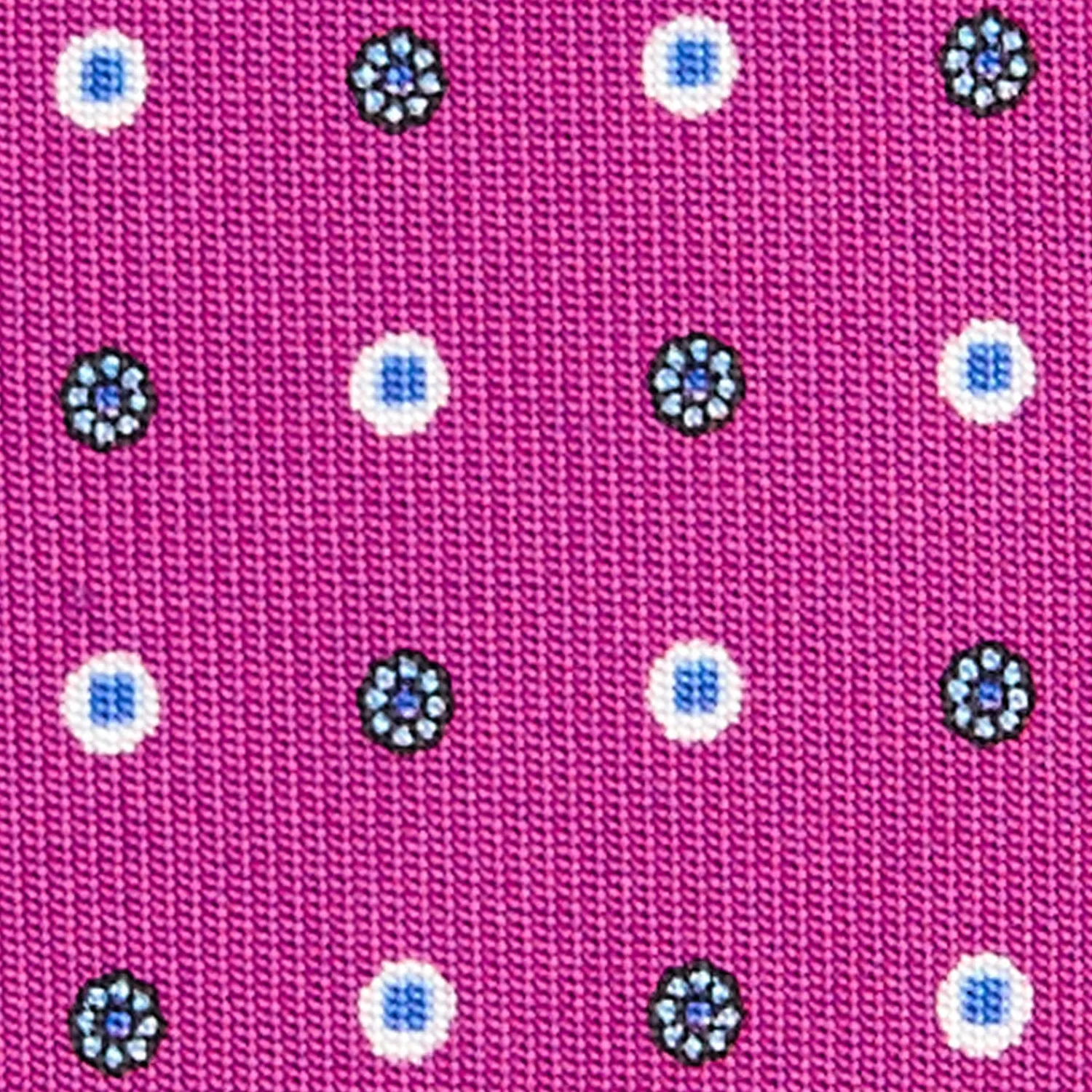 E.Marinella CRAVATTE|Cravatte In Seta Stampata|CRAVATTA SARTORIALE CLASSICA IN SETA FUCSIA Microfantasia fiore