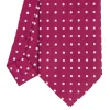 E.Marinella CRAVATTE|Cravatte In Seta Stampata|CRAVATTA SARTORIALE CLASSICA IN SETA BORDEAUX Microfantasia fiore
