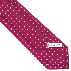E.Marinella CRAVATTE|Cravatte In Seta Stampata|CRAVATTA SARTORIALE CLASSICA IN SETA BORDEAUX Microfantasia fiore