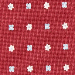 E.Marinella CRAVATTE|Cravatte In Seta Stampata|CRAVATTA SARTORIALE CLASSICA IN SETA BORDEAUX Microfantasia fiore