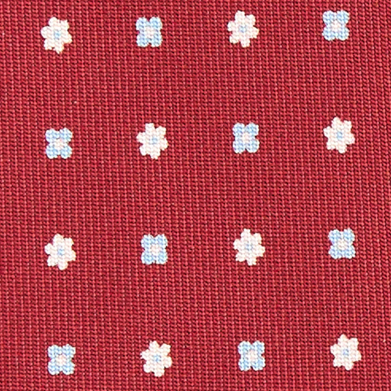 E.Marinella CRAVATTE|Cravatte In Seta Stampata|CRAVATTA SARTORIALE CLASSICA IN SETA BORDEAUX Microfantasia fiore