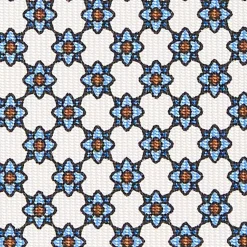 E.Marinella CRAVATTE|Cravatte In Seta Stampata|CRAVATTA SARTORIALE CLASSICA IN SETA BIANCA Microfantasia fiore