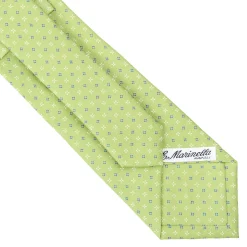 E.Marinella CRAVATTE|Cravatte In Seta Stampata|CRAVATTA SARTORIALE CLASSICA IN SETA VERDE CHIARO Microfantasia fiore