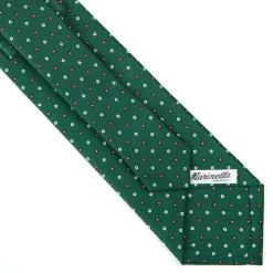 E.Marinella CRAVATTE|Cravatte In Seta Stampata|CRAVATTA SARTORIALE CLASSICA IN SETA VERDE OLIVA Microfantasia fiore