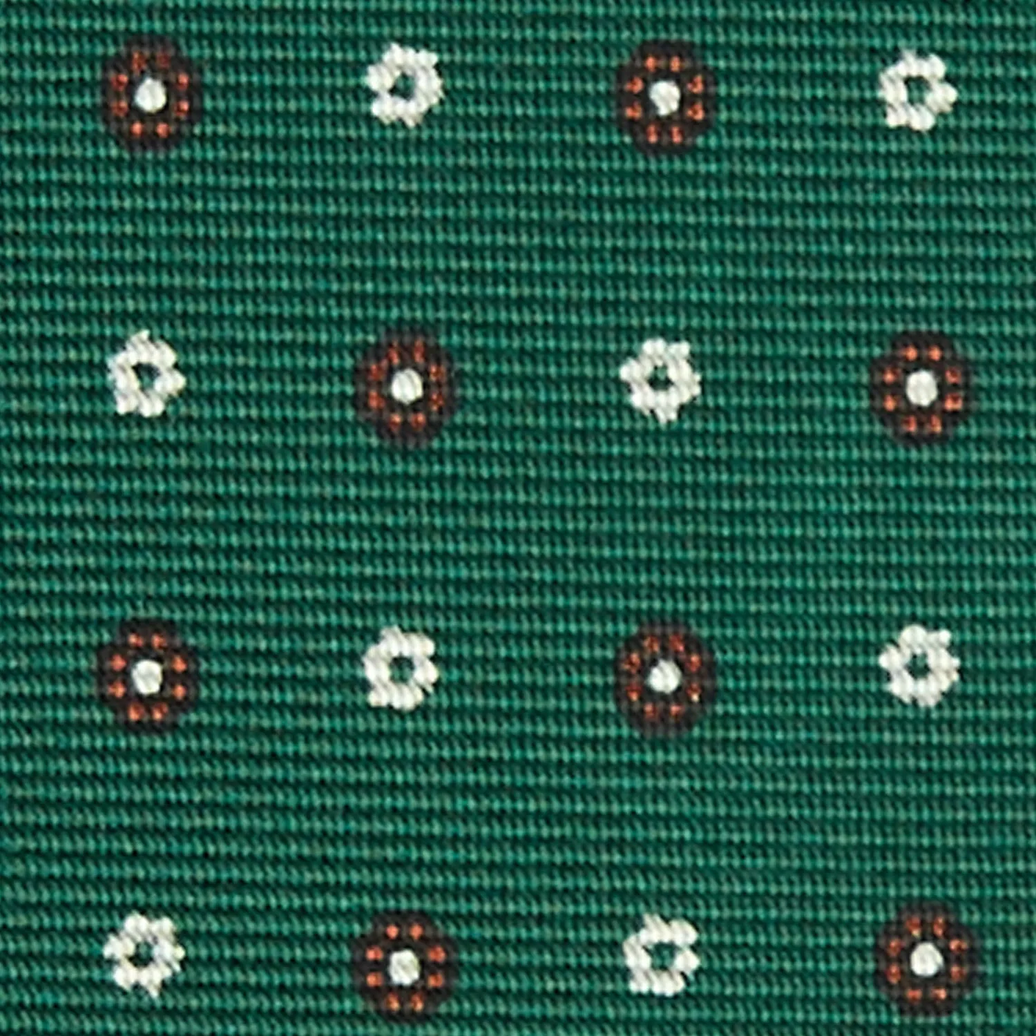 E.Marinella CRAVATTE|Cravatte In Seta Stampata|CRAVATTA SARTORIALE CLASSICA IN SETA VERDE OLIVA Microfantasia fiore