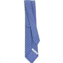 E.Marinella CRAVATTE|Cravatte In Seta Stampata|CRAVATTA SARTORIALE CLASSICA IN SETA AZZURRO POLVERE Microfantasia fiore