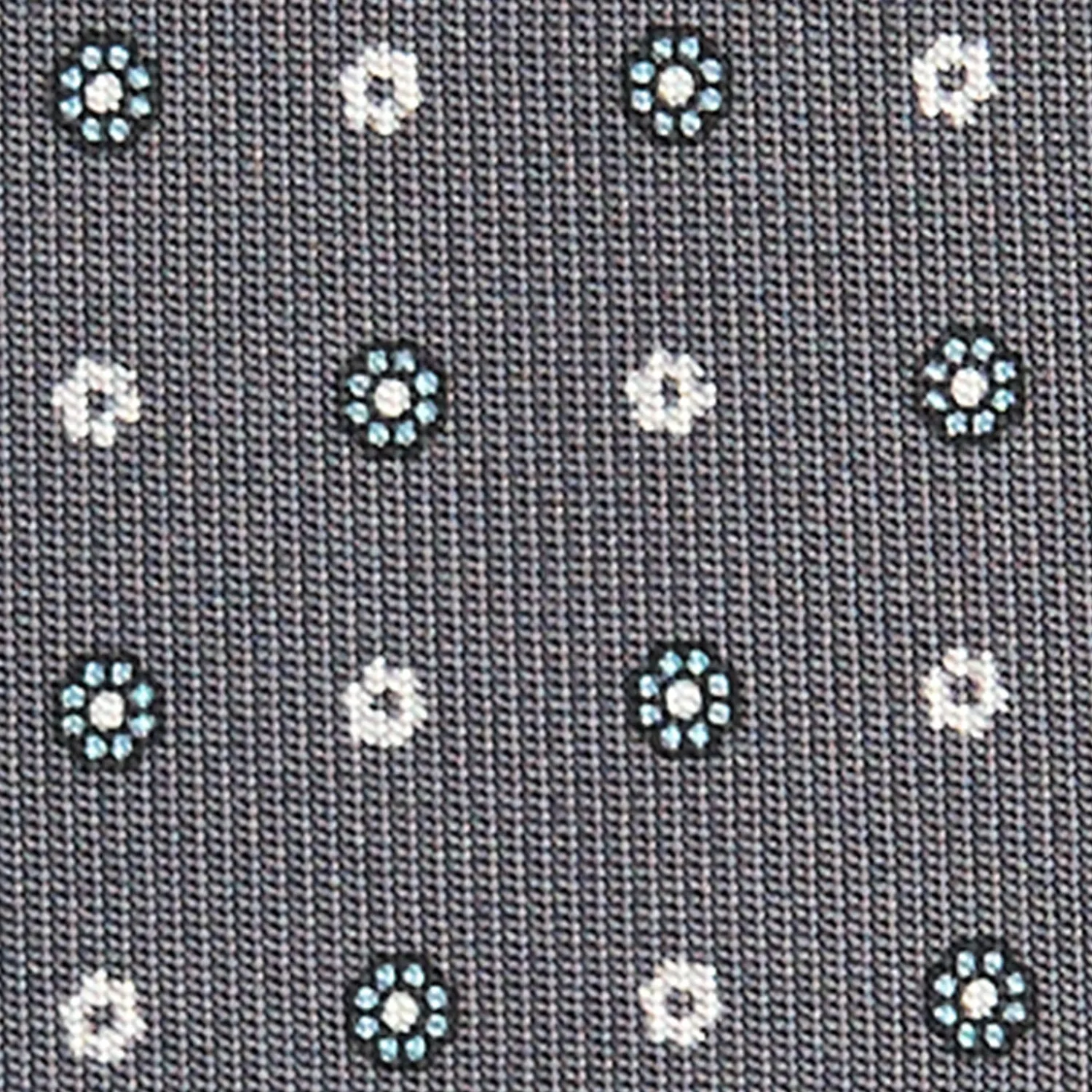 E.Marinella CRAVATTE|Cravatte In Seta Stampata|CRAVATTA SARTORIALE CLASSICA IN SETA GRIGIO SCURO Microfantasia fiore