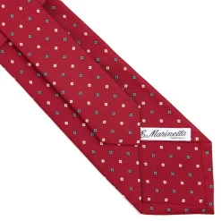 E.Marinella CRAVATTE|Cravatte In Seta Stampata|CRAVATTA SARTORIALE CLASSICA IN SETA BORDEAUX Microfantasia fiore