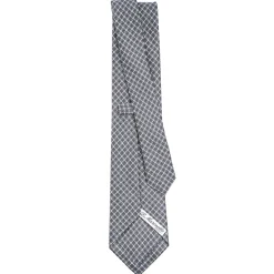 E.Marinella CRAVATTE|Cravatte In Seta Stampata|CRAVATTA SARTORIALE CLASSICA IN SETA GRIGIO SCURO Microfantasia fiore