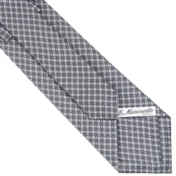 E.Marinella CRAVATTE|Cravatte In Seta Stampata|CRAVATTA SARTORIALE CLASSICA IN SETA GRIGIO SCURO Microfantasia fiore