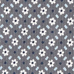 E.Marinella CRAVATTE|Cravatte In Seta Stampata|CRAVATTA SARTORIALE CLASSICA IN SETA GRIGIO SCURO Microfantasia fiore