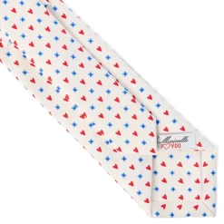 E.Marinella CRAVATTE|Cravatte In Seta Stampata|CRAVATTA SARTORIALE CLASSICA IN SETA BIANCA Collezione san valentino