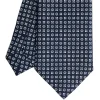E.Marinella CRAVATTE|Cravatte In Seta Stampata|CRAVATTA SARTORIALE CLASSICA IN SETA BLU SCURO Microfantasia fiore
