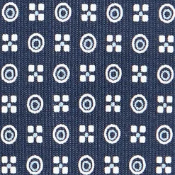 E.Marinella CRAVATTE|Cravatte In Seta Stampata|CRAVATTA SARTORIALE CLASSICA IN SETA BLU SCURO Microfantasia fiore