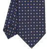 E.Marinella CRAVATTE|Cravatte In Seta Stampata|CRAVATTA SARTORIALE CLASSICA IN SETA BLU SCURO Microfantasia fiore