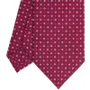 E.Marinella CRAVATTE|Cravatte In Seta Stampata|CRAVATTA SARTORIALE CLASSICA IN SETA FUCSIA Microfantasia fiore